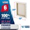 12 x 24 inch Stretched Canvas 12-Ounce Triple Primed, 6-Pack - Professional Artist Quality White Blank 3/4" Profile, 100% Cotton, Heavy-Weight Gesso